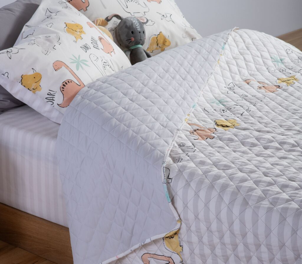 nef nef Παιδικό κουβερλί μονό dinosaur art 180x240 Πράσινο Κωδ. 039780