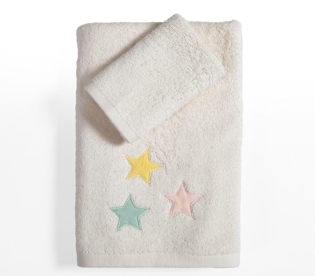 nef Νef Βρεφικές πετσέτες σετ 2τμχ happy Εκρού Κωδ. 039752