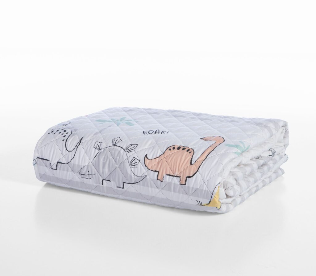 nef nef Παιδικό κουβερλί μονό dinosaur art 180x240 Εκρού/Γκρί Κωδ. 039780