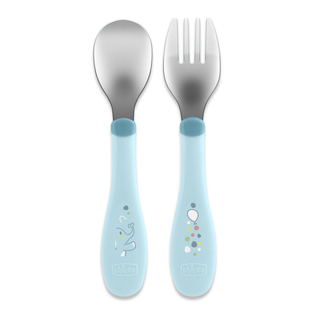 chicco first cutlery Σετ Κουταλοπίρουνα 2 τμχ Για 12m+ grey f01 16101 35 (Αντιγραφή)