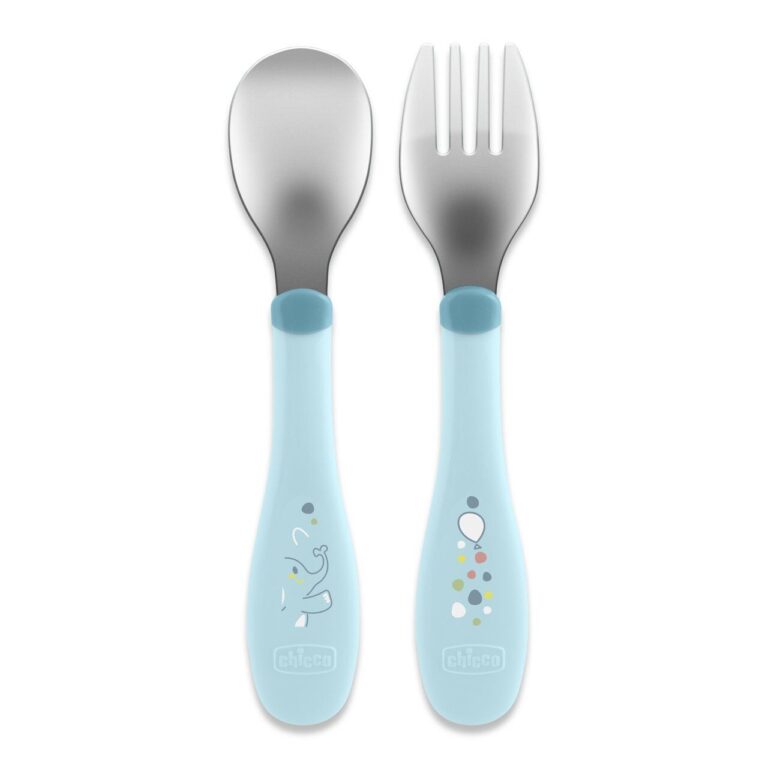 chicco first cutlery Σετ Κουταλοπίρουνα 2 τμχ Για 12m+ grey f01 16101 35 (Αντιγραφή)