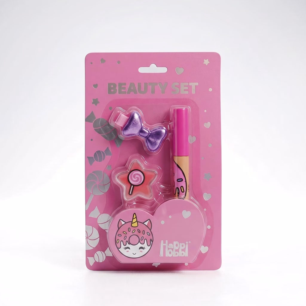happihobbi Σετ Ομορφιάς σε καρτέλα sparkle love σε 4 Σχέδια για 6+ Ετών