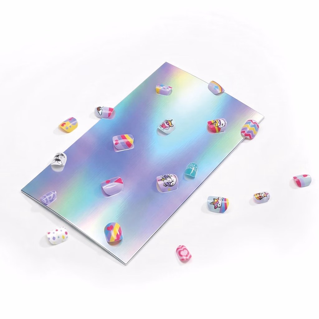 happihobbi Αυτοκόλλητα Νύχια sparkle love Σε 2 Σχέδια Για 6+ Ετών