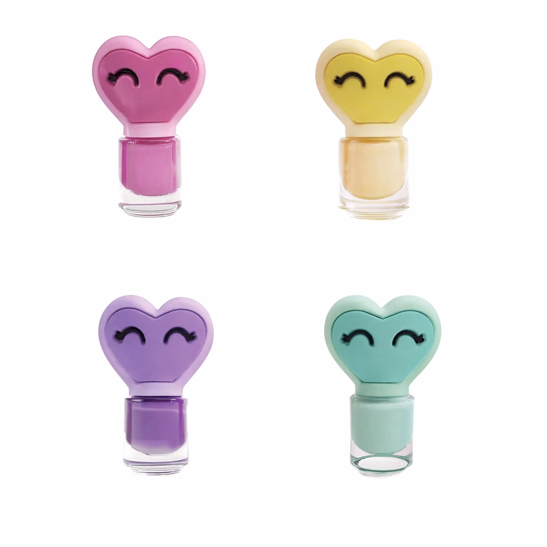happihobbi Βερνίκι Νυχιών sparkle love σε 4 Σχέδια για 6+ Ετών