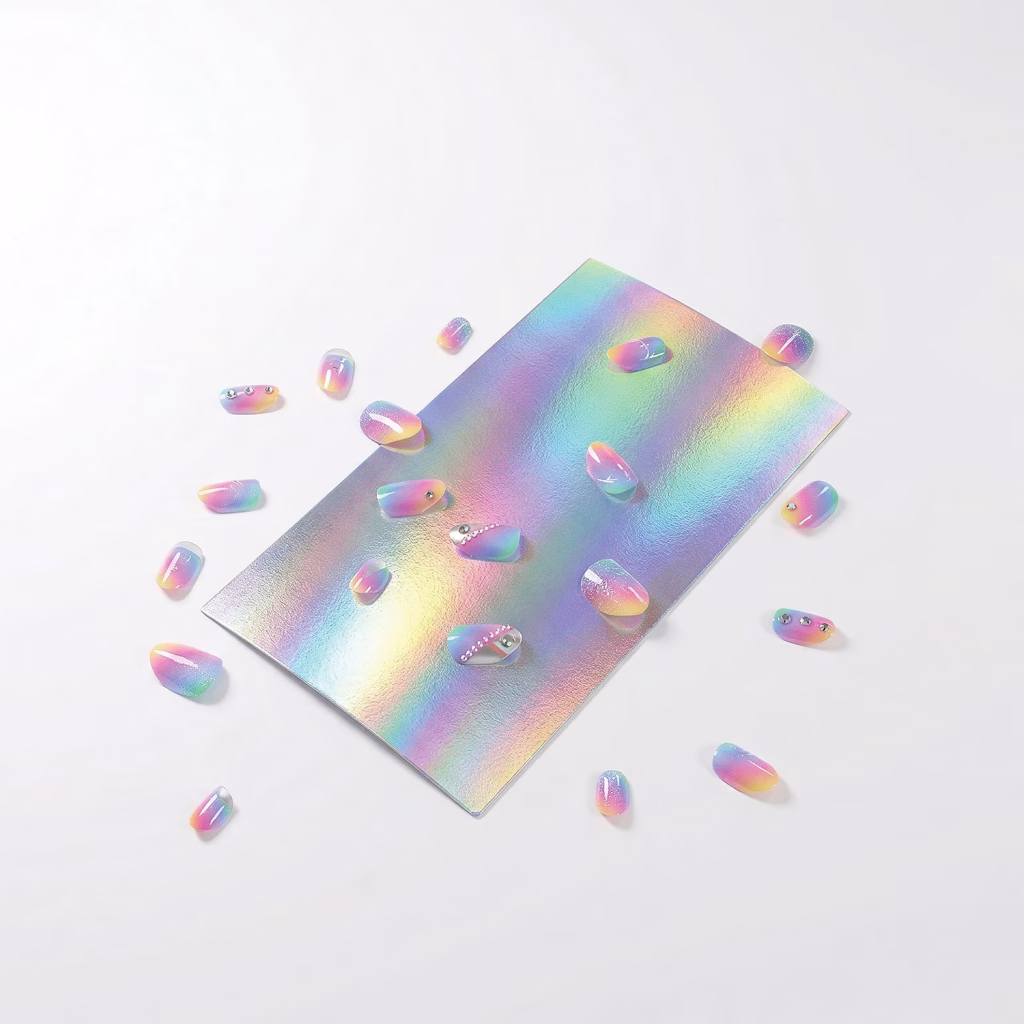 happihobbi Αυτοκόλλητα Νύχια sparkle love Σε 2 Σχέδια Για 6+ Ετών
