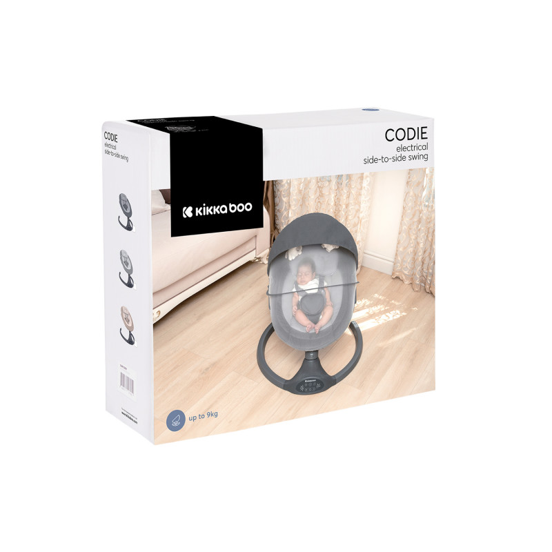 kikka boo Ηλεκτρική Κούνια Ριλάξ codie dark grey 2025 31005010092
