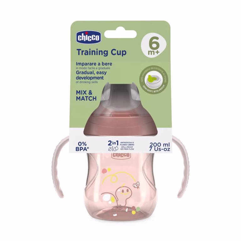 chicco Κύπελλο Εκπαιδευτικό natural Ροζ Για 6+ Μηνών Κωδ. 04 06921 15