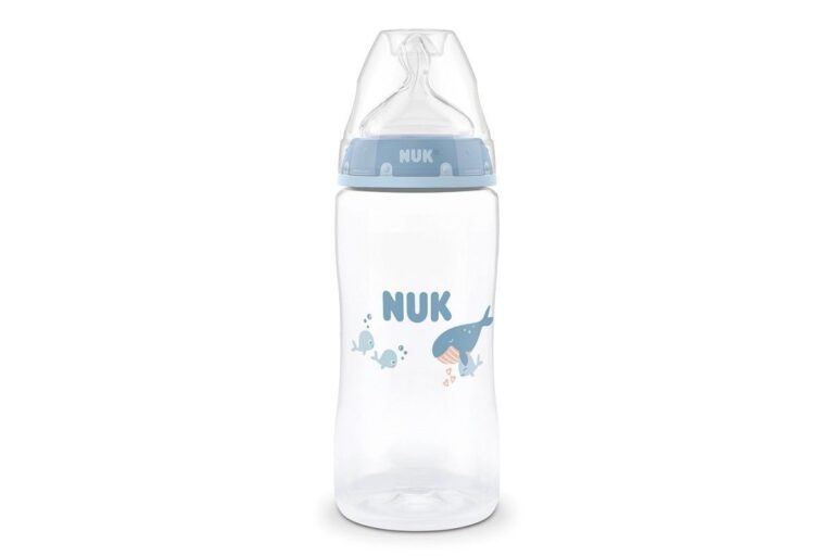 nuk first choice Πλαστικό Μπιμπερό Με Σιλικονούχα Θηλή Για 3+ Μηνών 300ml whale
