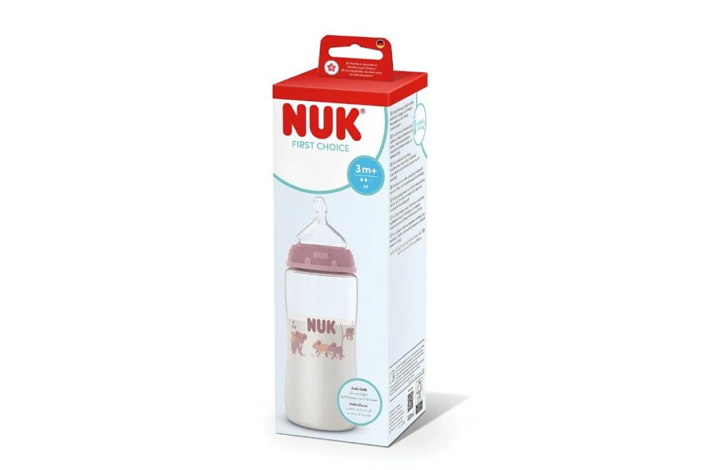 nuk first choice Πλαστικό Μπιμπερό Με Σιλικονούχα Θηλή Για 3+ Μηνών 300ml koala