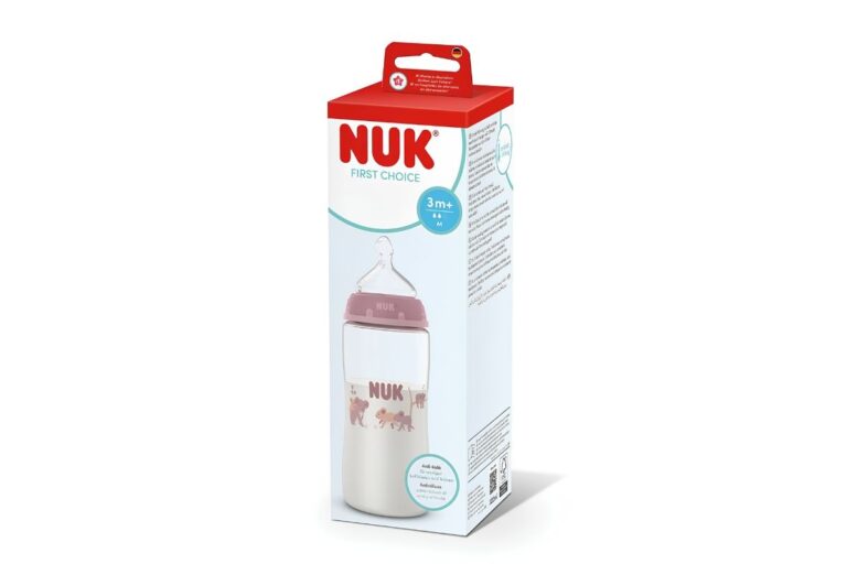 nuk first choice Πλαστικό Μπιμπερό Με Σιλικονούχα Θηλή Για 3+ Μηνών 300ml koala