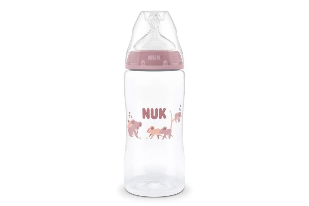 nuk first choice Πλαστικό Μπιμπερό Με Σιλικονούχα Θηλή Για 3+ Μηνών 300ml koala