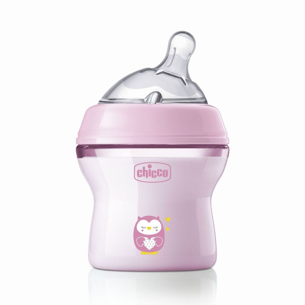 chicco Πλαστικό Μπιμπερό natural feeling Κατά των Κολικών Ροζ 150ml Για 0+ Μηνών Κωδ. 60 81311 10