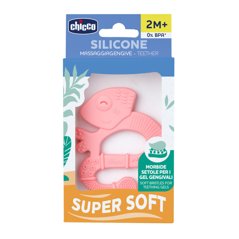 chicco Βρεφικός Μασητικός Κρίκος Οδοντοφυΐας Σιλικόνης Ροζ Για 2+ Μηνών Κωδ. 05 28110 10