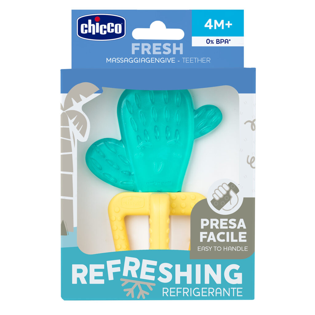 chicco Βρεφικός Μασητικός Κρίκος Οδοντοφυΐας Σιλικόνης cactus Για 4+ Μηνών Κωδ. 05 28140 30