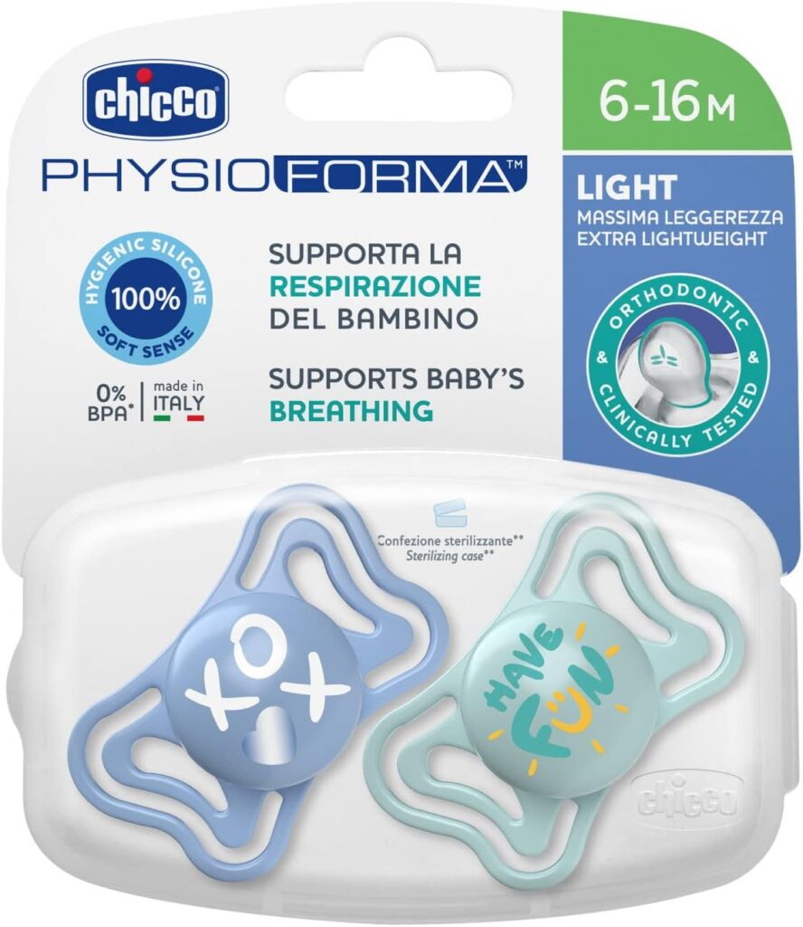 chicco Πιπίλες light physioforma Ροζ Για 6 16 Μηνών 2τμχ Κωδ. 20 71038 11 (Αντιγραφή)