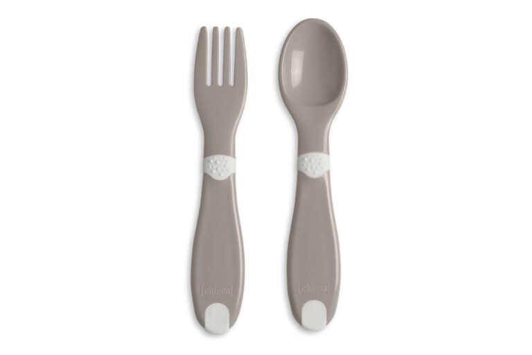 chicco first cutlery Σετ Κουταλοπίρουνα 2 τμχ Για 12+ Μηνών grey Κωδ. 01 16101 35