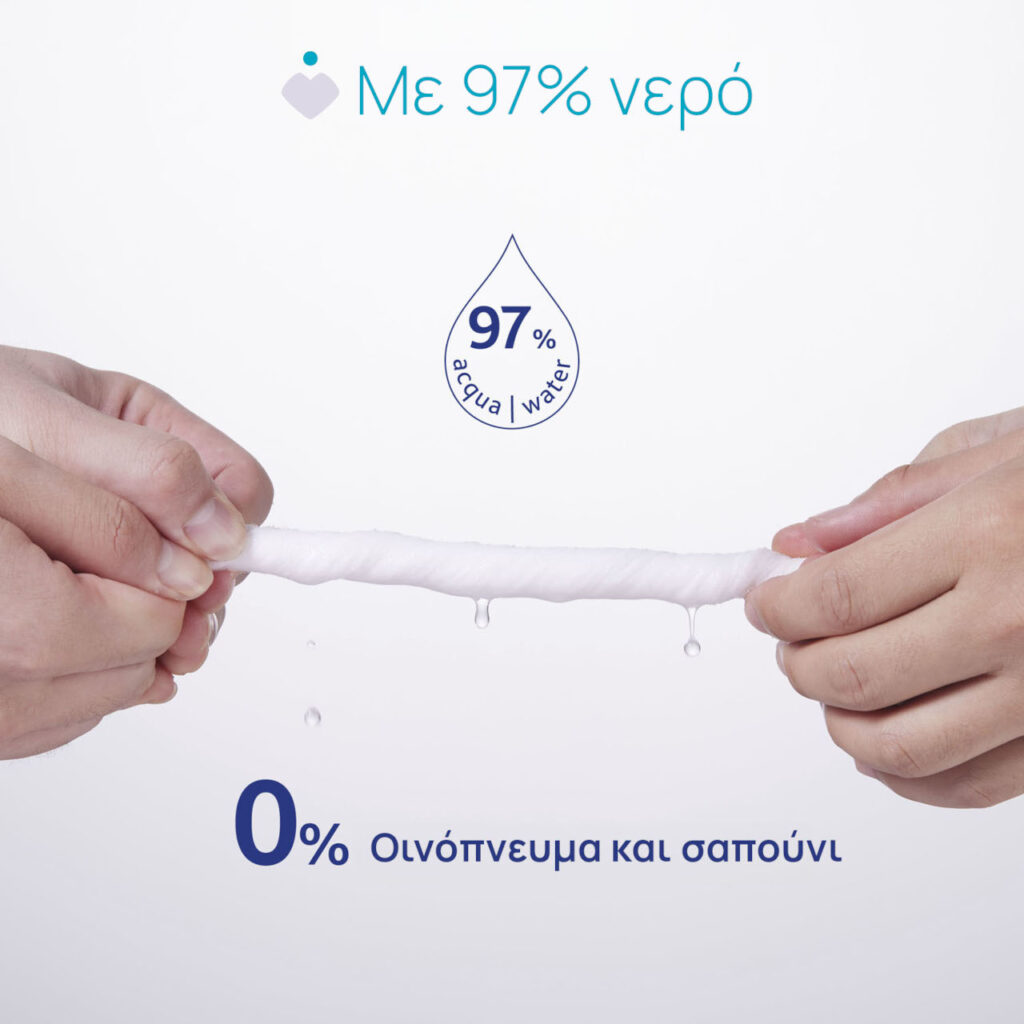chicco Μωρομάντηλα Με 97% Νερό Και Καπάκι Βιοδιασπώμενα 60τμχ (Αντιγραφή)