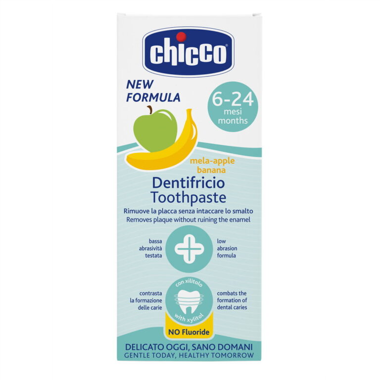 chicco Οδοντόκρεμα Μήλο Μπανάνα 50ml Χωρίς Φθόριο Για 6 24 Μηνών Κωδ. 80 12101 00