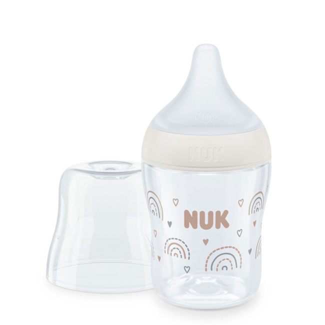 nuk – perfect match μπιμπερό γυάλινο, 120ml, με θηλή σιλικόνης