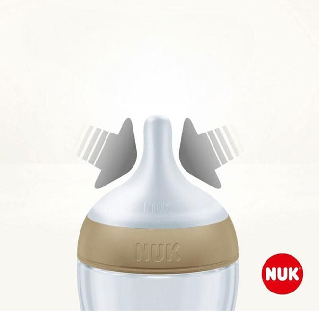 nuk – perfect match μπιμπερό γυάλινο, 120ml, με θηλή σιλικόνης