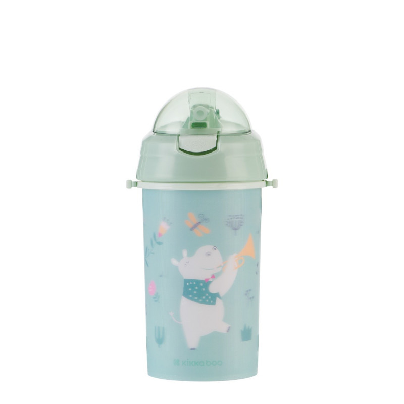 kikka boo pp Παγούρι Με Καλαμάκι Σιλικόνης 450ml music fest mint 31302030082