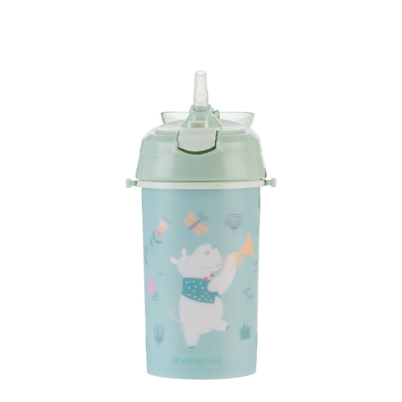 kikka boo pp Παγούρι Με Καλαμάκι Σιλικόνης 450ml music fest mint 31302030082
