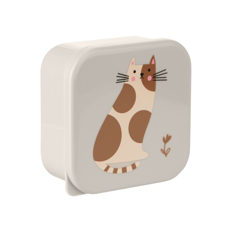 kikka boo Φαγητοδοχείο 4pcs kitty cat grey 31302040171