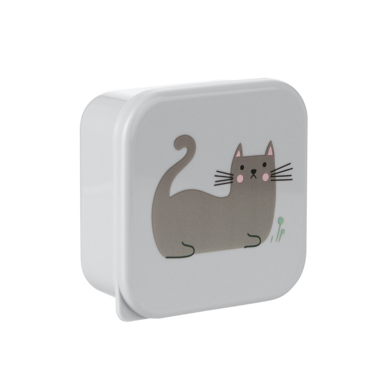kikka boo Φαγητοδοχείο 4pcs kitty cat grey 31302040171