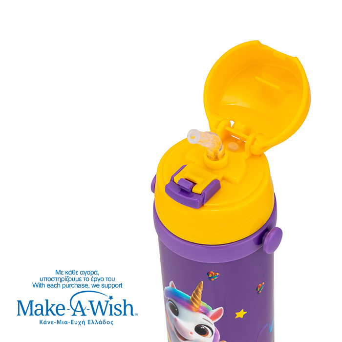 nava Παγούρι θερμός ανοξείδωτο "we care", purple unicorn 500ml