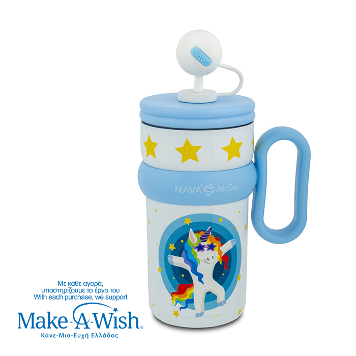 nava Παγούρι θερμός ανοξείδωτο "we care", purple unicorn 500ml (Αντιγραφή)