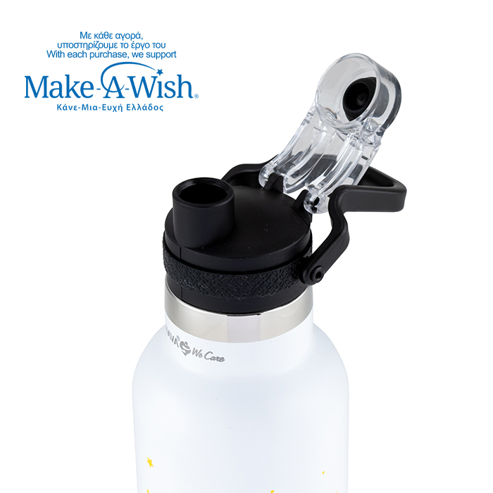 nava Θερμός μπουκάλι ανοξείδωτο "we care", purple unicorn 500ml (Αντιγραφή)