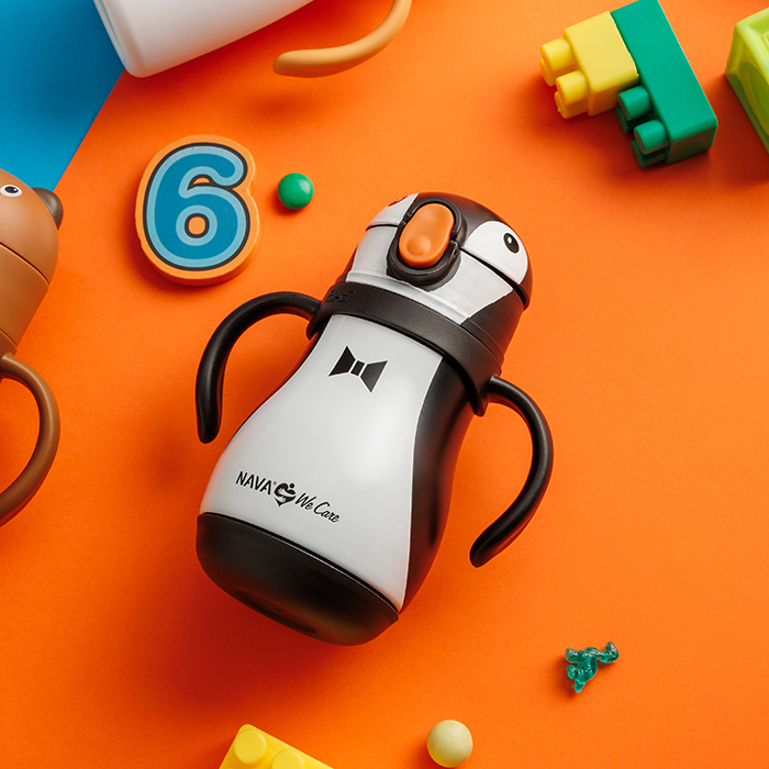 nava Θερμός μπουκάλι ανοξείδωτο "we care", penguin 300ml