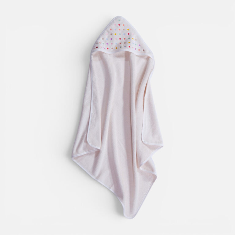 nef nef Κάπα Βρεφική dots 75x75 ecru/pink