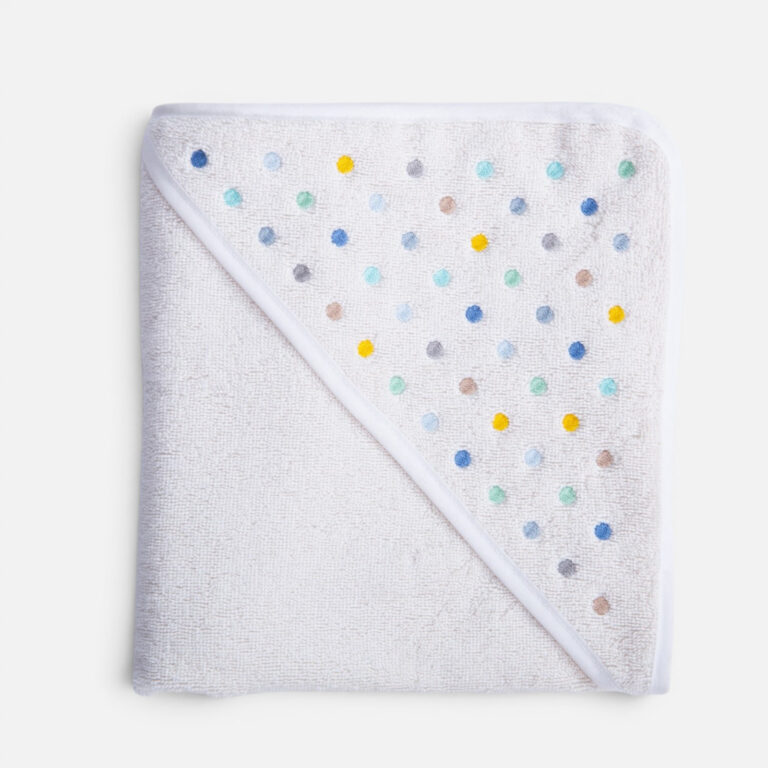 nef nef Κάπα Βρεφική dots 75x75 ecru/pink