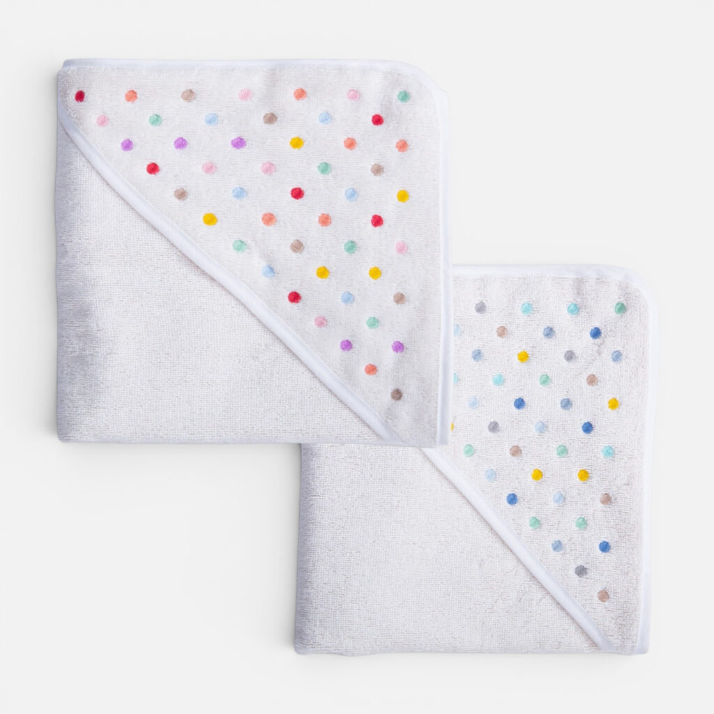 nef nef Κάπα Βρεφική dots 75x75 ecru/pink