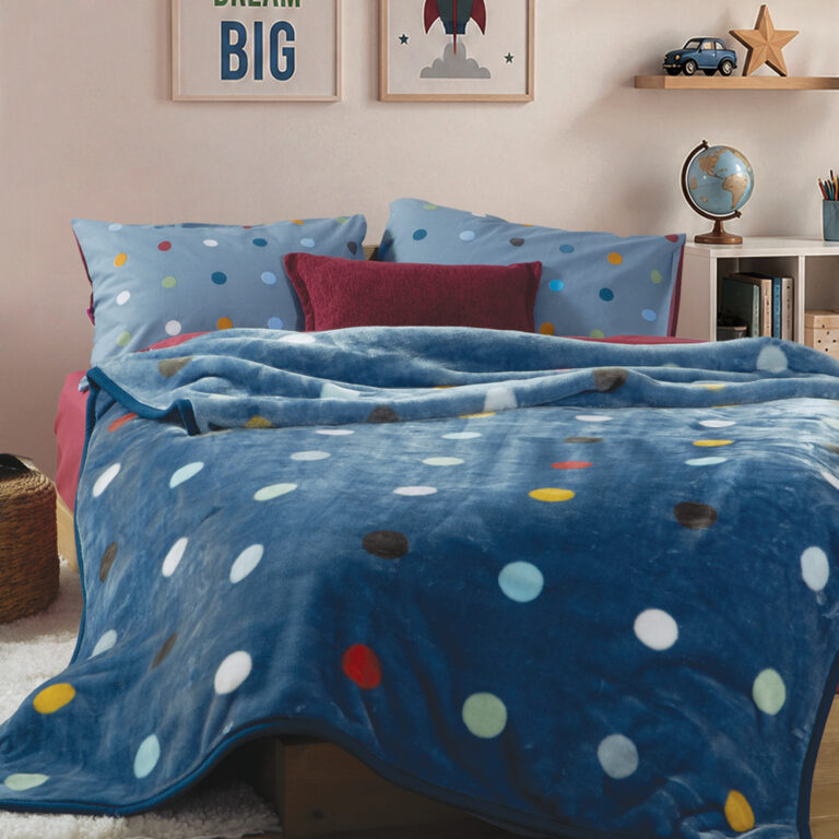 nef nef Κουβέρτα Παιδική dots 160x220 blue