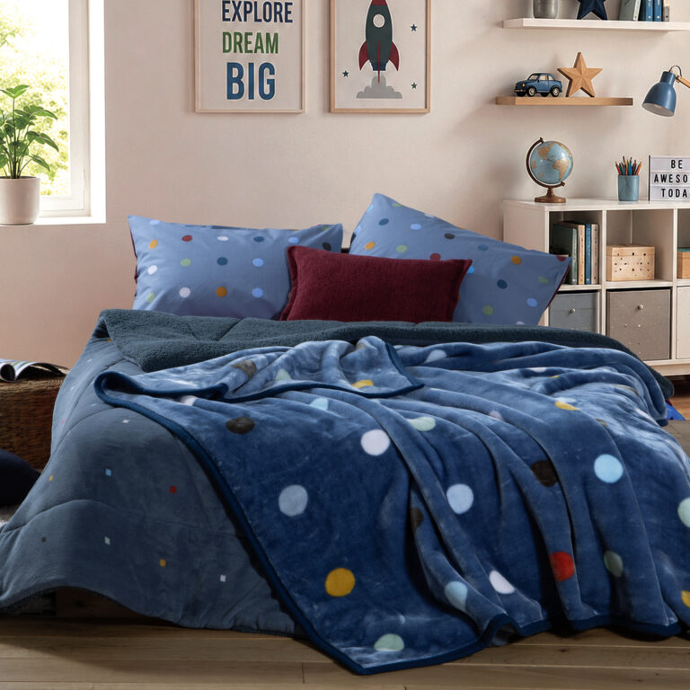 nef nef Κουβέρτα Παιδική dots 160x220 blue