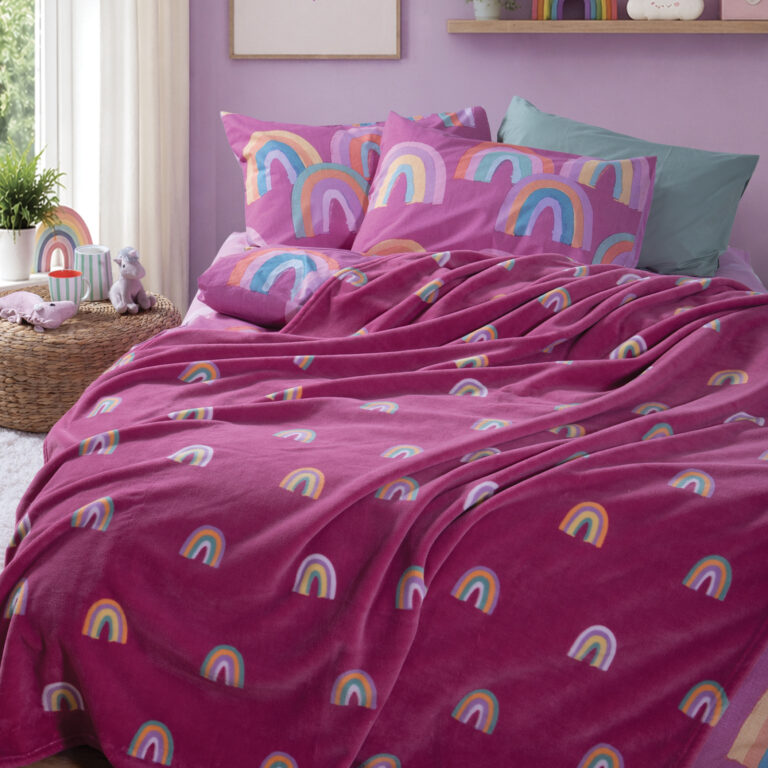 nef nef Κουβέρτα Παιδική fleece rainbow mood 160x220