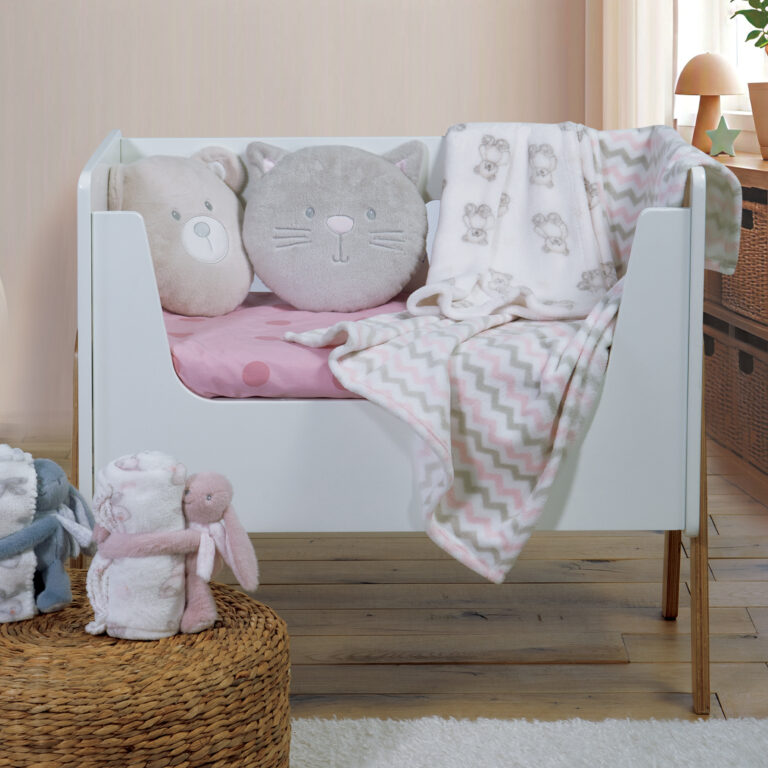nef nef Κουβερτάκι με Μαξιλάρι Βρεφικό fleece honey bear 75x100 ecru/beige
