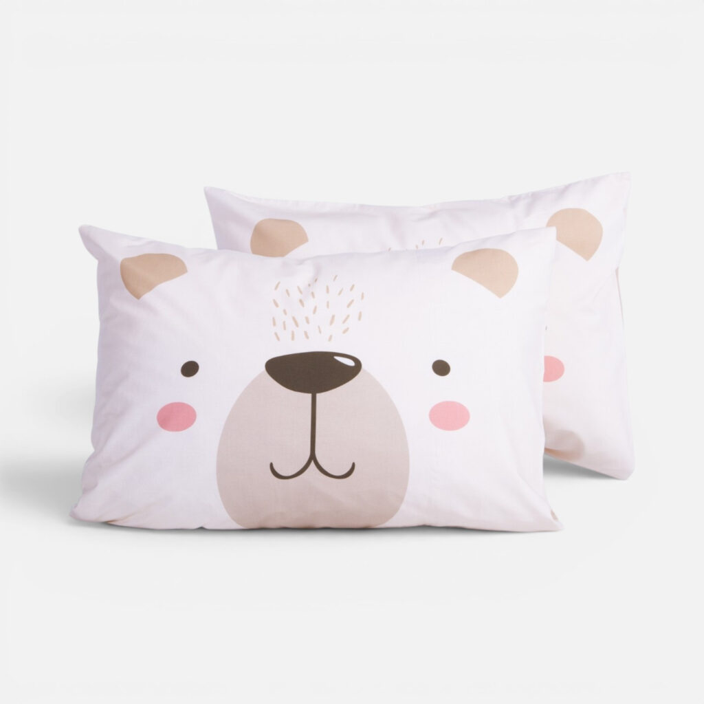 nef nef Μαξιλαροθήκη happy bear ecru