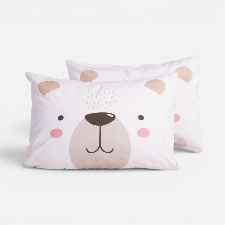 nef nef Μαξιλαροθήκη happy bear ecru