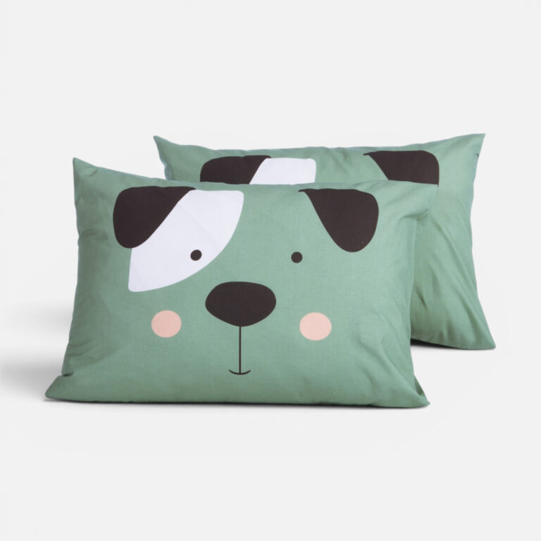 nef nef Μαξιλαροθήκη happy dog green