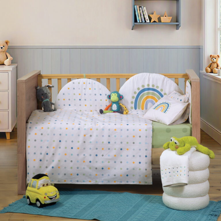 nef nef Πάντα Κούνιας baby dots ecru/green