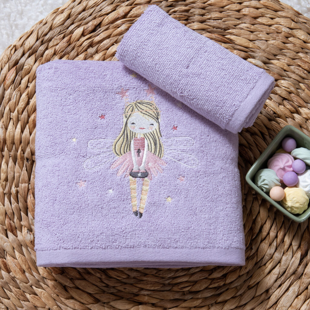 nef nef Πετσέτες Παιδικές Σετ 2τεμ. fairy tale lavender
