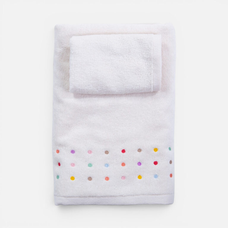 nef nef Πετσέτες Βρεφικές Σετ 2τεμ. dots ecru/pink