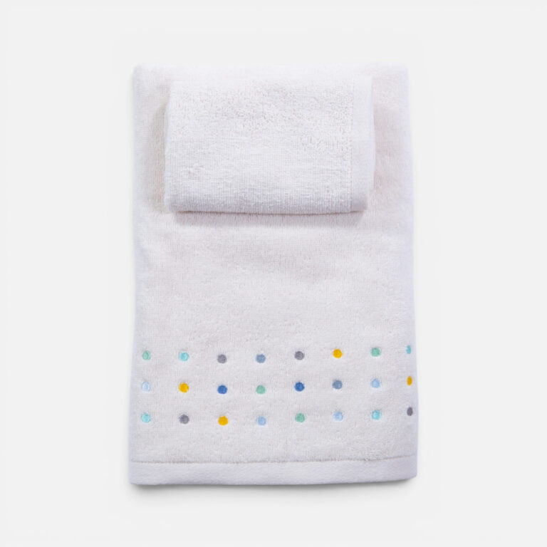 nef nef Πετσέτες Βρεφικές Σετ 2τεμ. dots ecru/pink