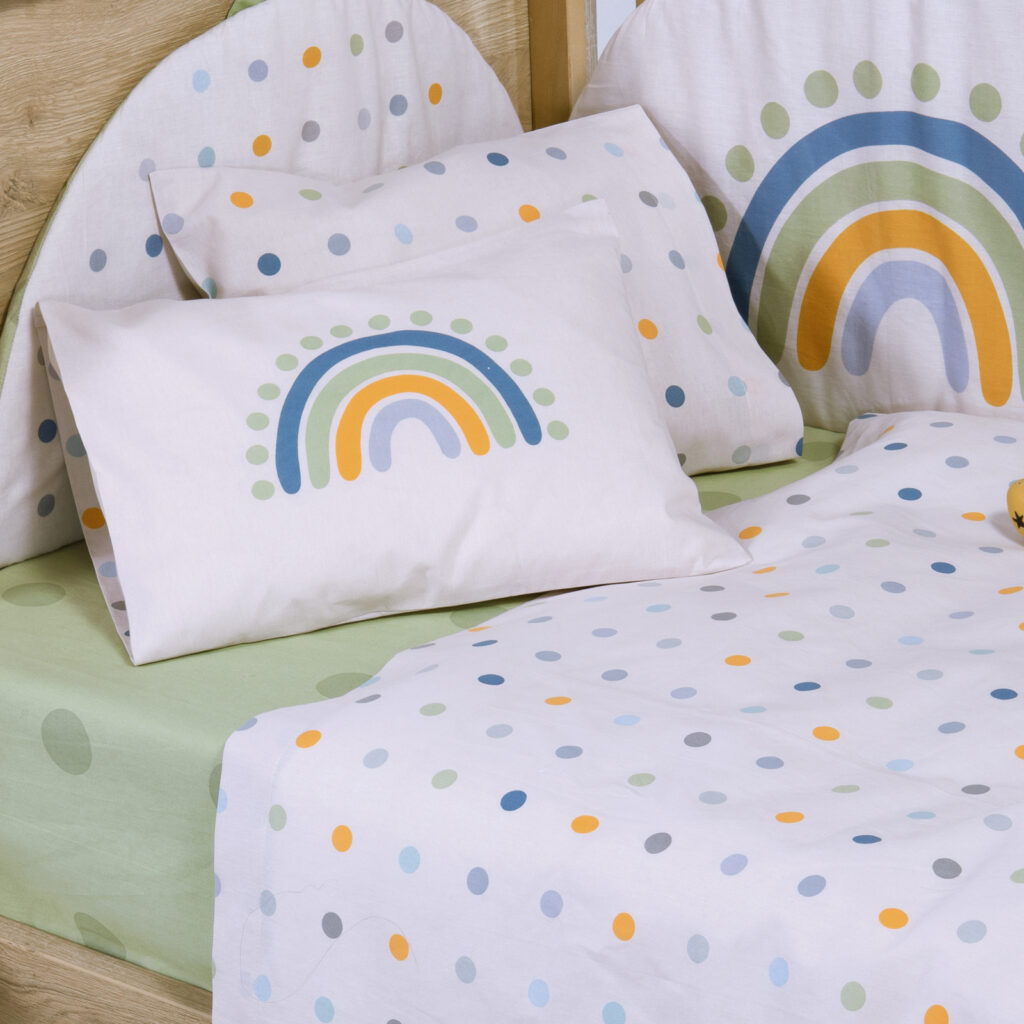 nef nef Σετ Σεντόνια Κούνιας Βρεφικά baby dots ecru/pink (Αντιγραφή)