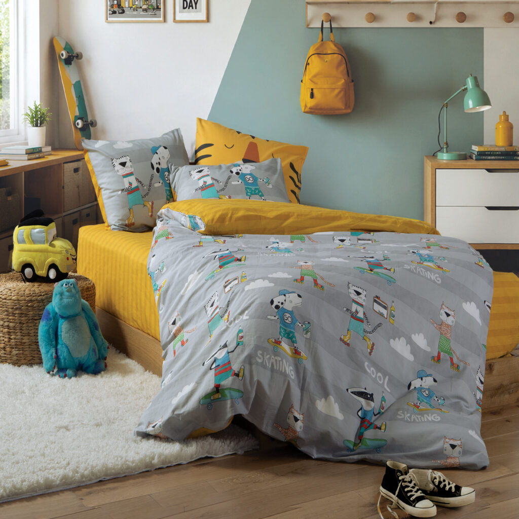 nef nef Σετ Σεντόνια Παιδικά Μονά με Λάστιχο dots blue 170x260 blue (Αντιγραφή)