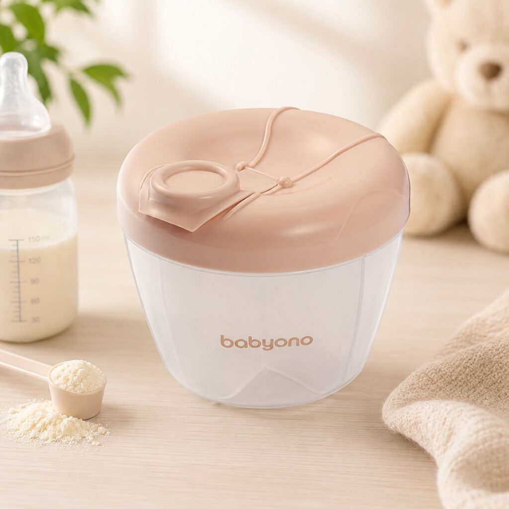 babyono: Φορητό Δοχείο για Γάλα σε Σκόνη με 4 Χωριστές Θήκες Κωδ: bn1022/01