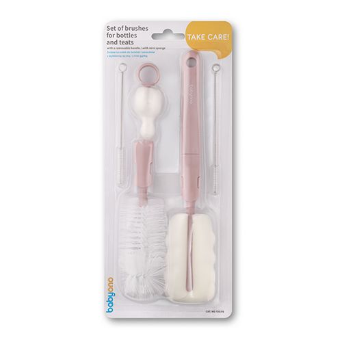 babyono: Βούρτσα για μπουκάλια και θηλές Ροζ Κωδ: bn735/05